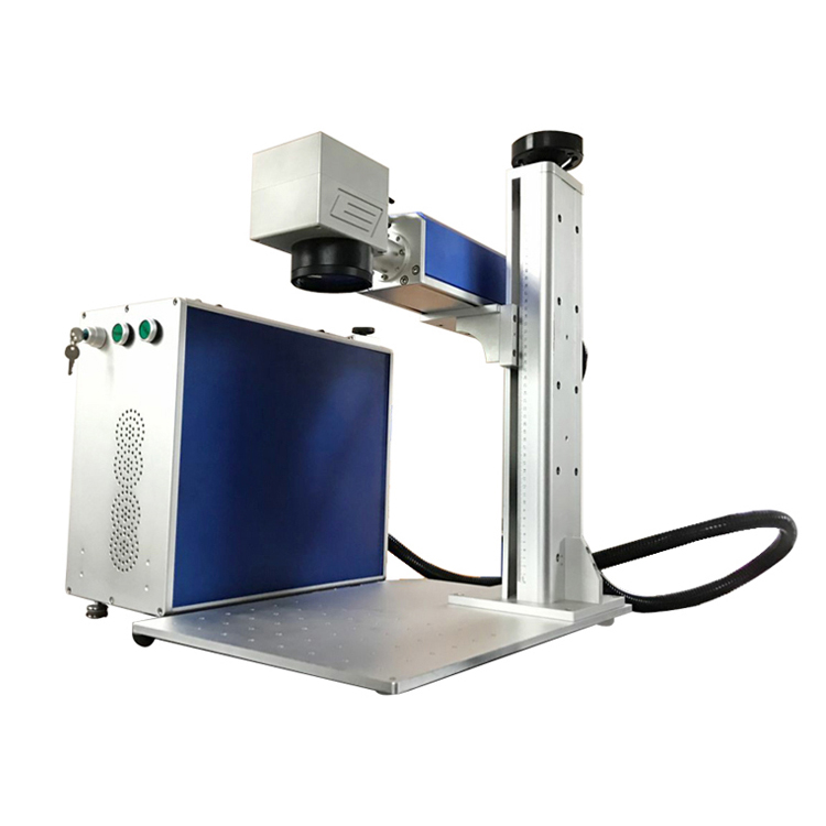 DS-KH002 Split Desk Tragbarer Typ 20 W 30 W 50 W Faser-CO2-Laserbeschriftungsmaschine mit Rotation für Metallschmuckringe