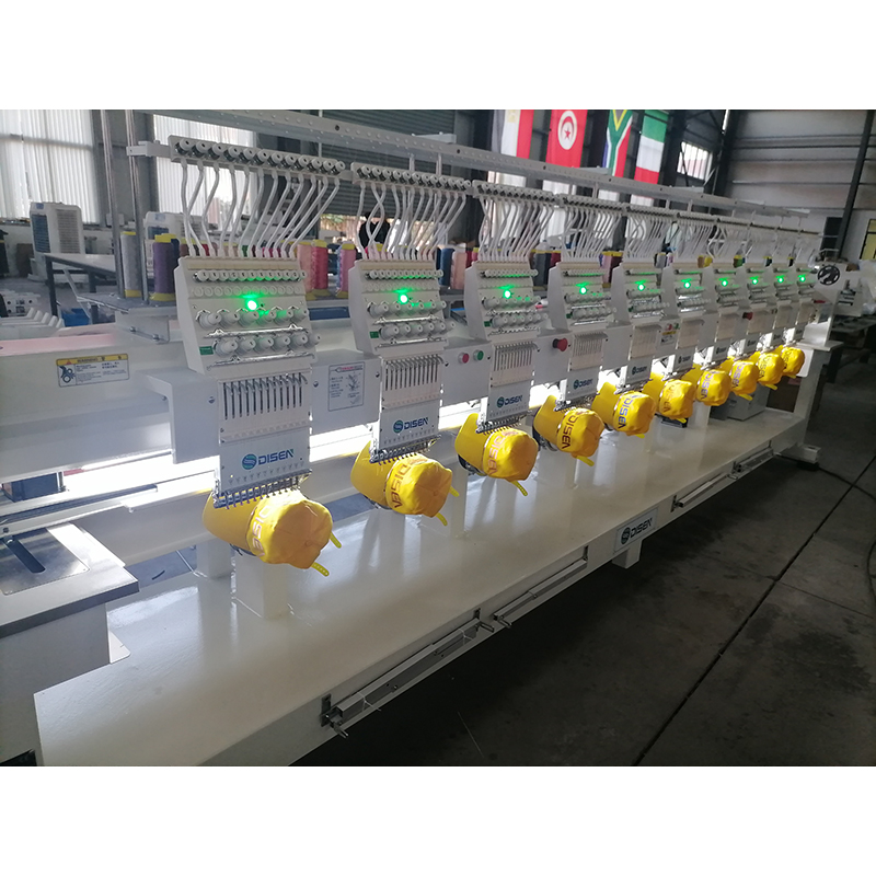 Qualität 10 Kopf Stickmaschine Kappe/T-Shirt/Kleidungsstück/flache automatische Stickmaschine 
