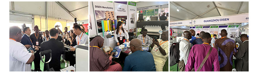 Nigeria-Ausstellung, Foto mit Kunden