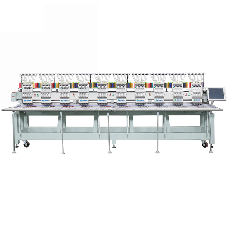 Qualität 10 Kopf Stickmaschine Kappe/T-Shirt/Kleidungsstück/flache automatische Stickmaschine 