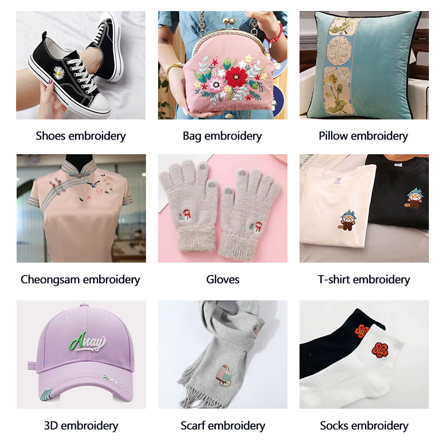 Embroidery-machine effect display 