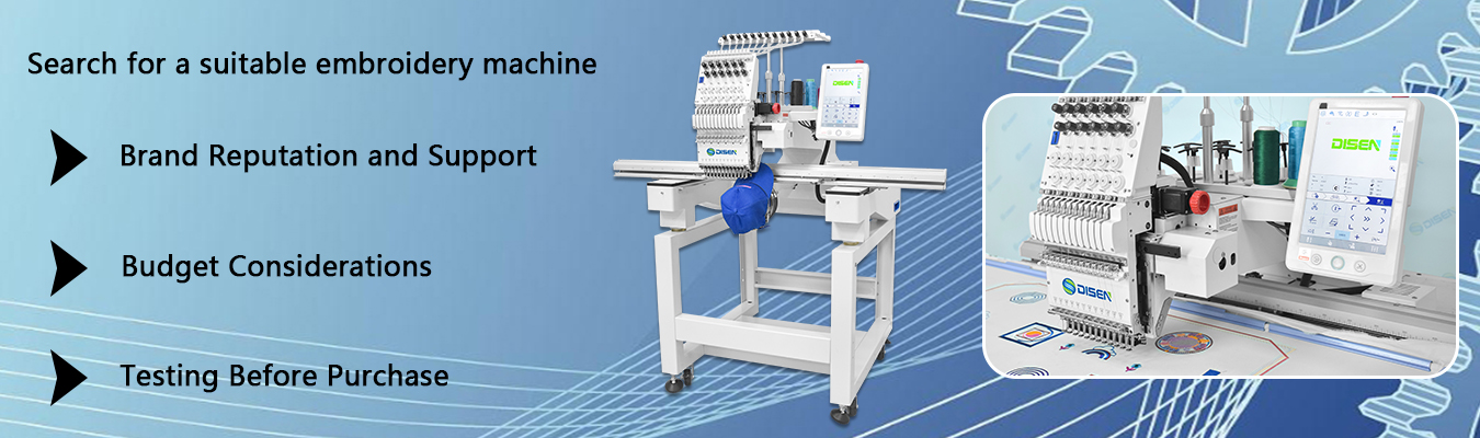 Suche nach einer geeigneten Stickmaschine