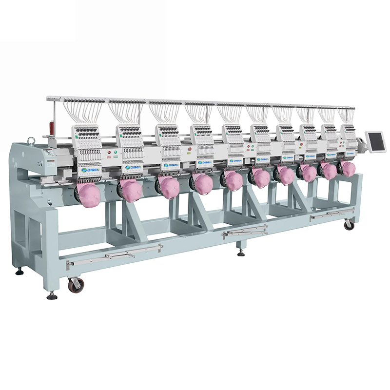 Qualität 10 Kopf Stickmaschine Kappe/T-Shirt/Kleidungsstück/flache automatische Stickmaschine 