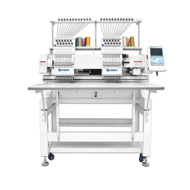 Doppelkopf -Stickmaschine mit 12 nadeln computergesteuerten Stickmaschine
