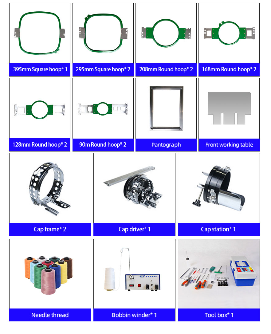 Zubeh&ouml;r f&uuml;r Einzelkopf-Stickmaschine 