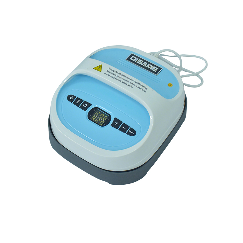 Handgehaltene Sublimations-Heißpressmaschine mit Mini-Wärmeübertragung auf Sicherheitsbasis für T-Shirts