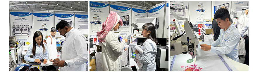 Saudi -Arabienausstellung, Foto mit Kunden
