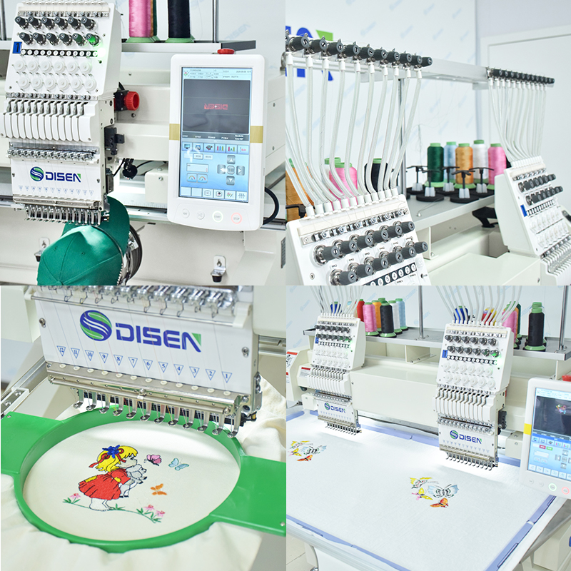 Disen 600*600mm Doppelkopf-Computerstickmaschine